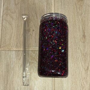 Glitter Tumbler with Straw